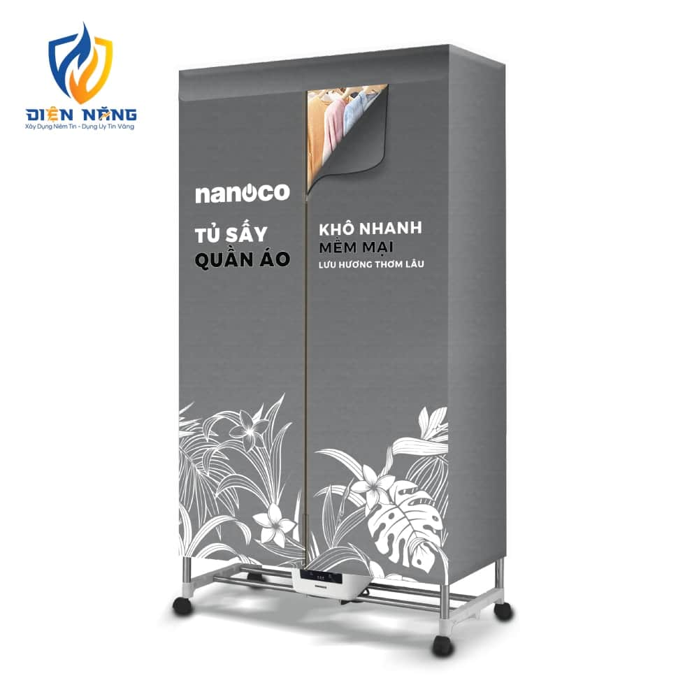 Tủ sấy quần áo 2000W, điều khiển cảm ứng - remote