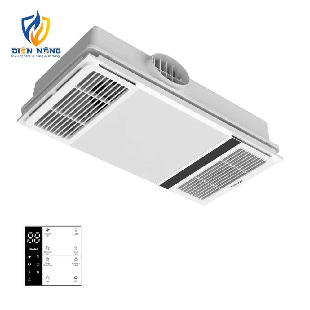 Máy hút sưởi 5in1, có remote, lỗ khoét 305x605 mm