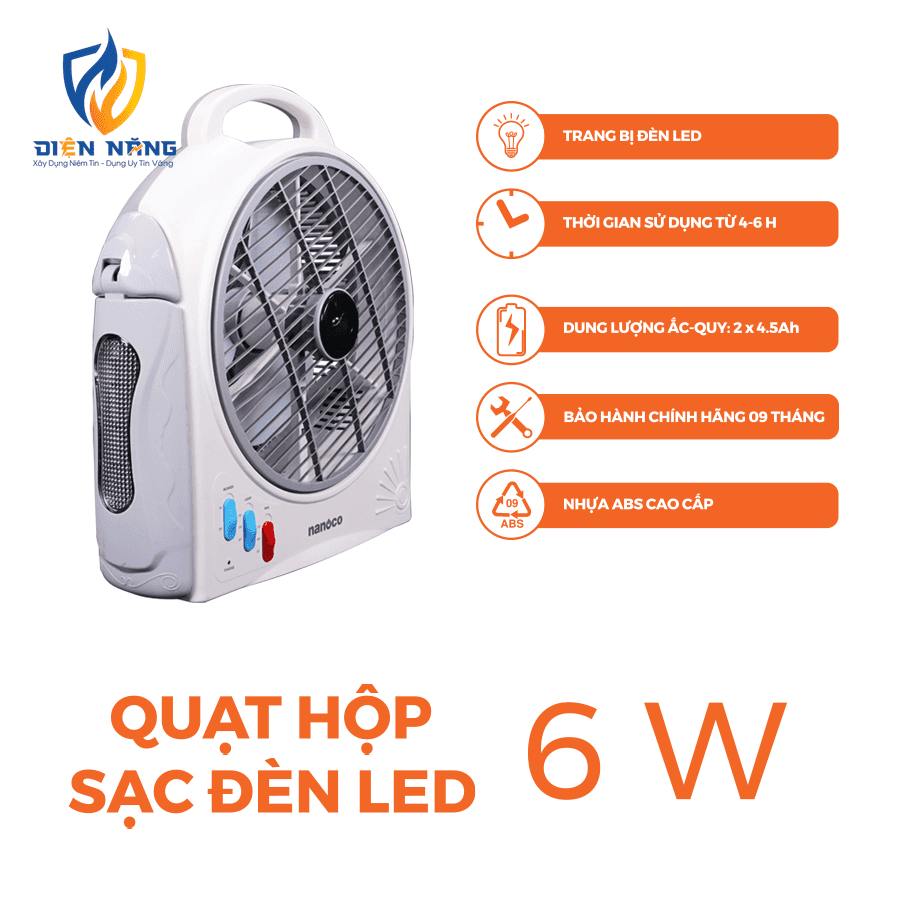 Quạt sạc hộp 12inch