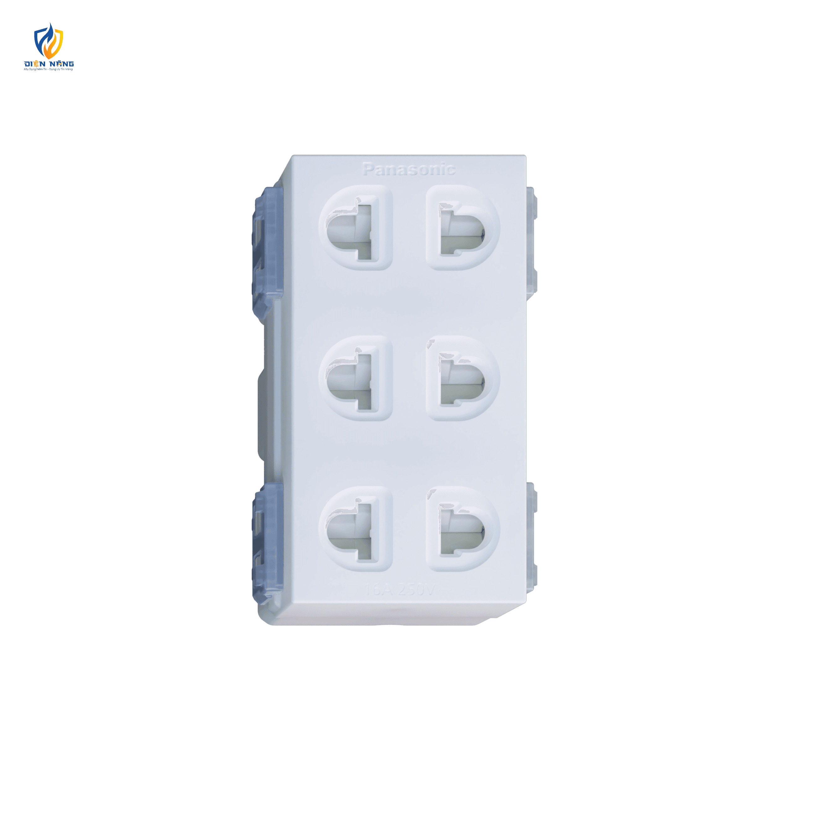Wide_Bộ 3 ổ cắm 2 chấu có màn che