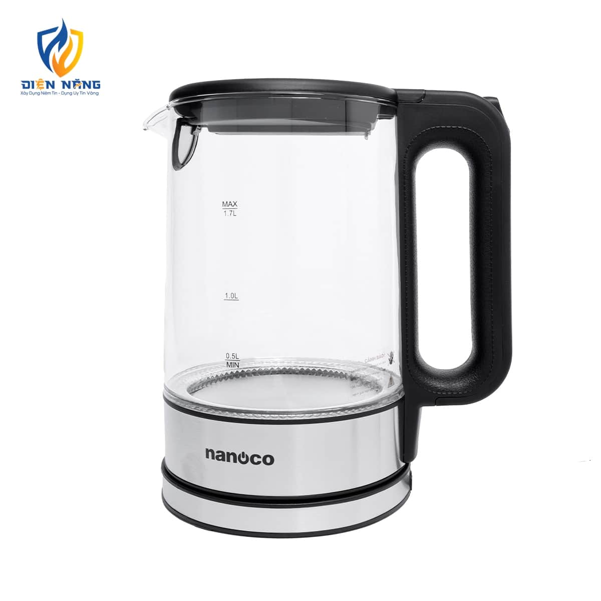 Bình đun siêu tốc thủy tinh,1.7L