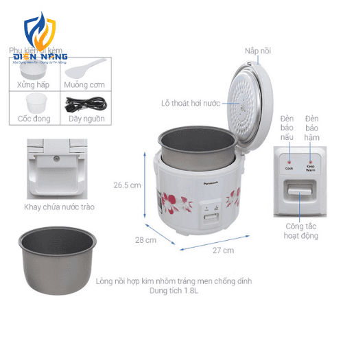 Nồi cơm điện nắp gài Panasonic SR-MVN10FRAX