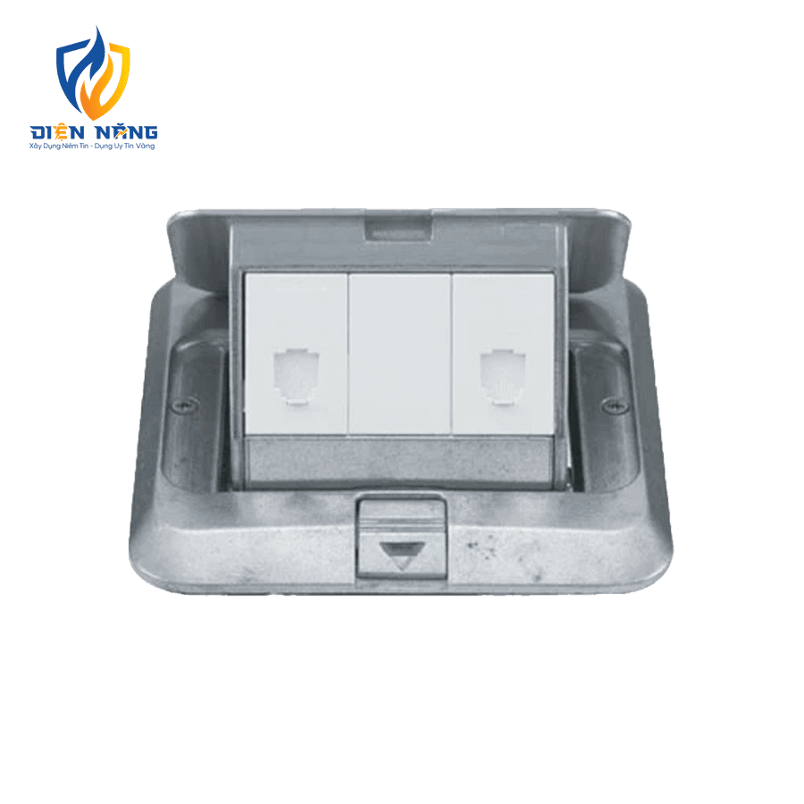 Bộ ổ cắm âm sàn gồm 2 ổ cắm điện thoại DU6933LT9-1