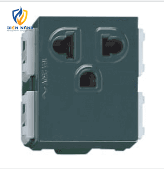 Wide - Ổ cắm đôi 3 chấu không màn che