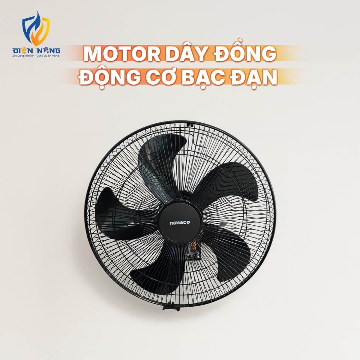 Quạt treo CN, bạc đạn, màu đen - anh 4