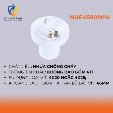 Đui đèn E27 xoay đa năng, màu trắng - anh 3