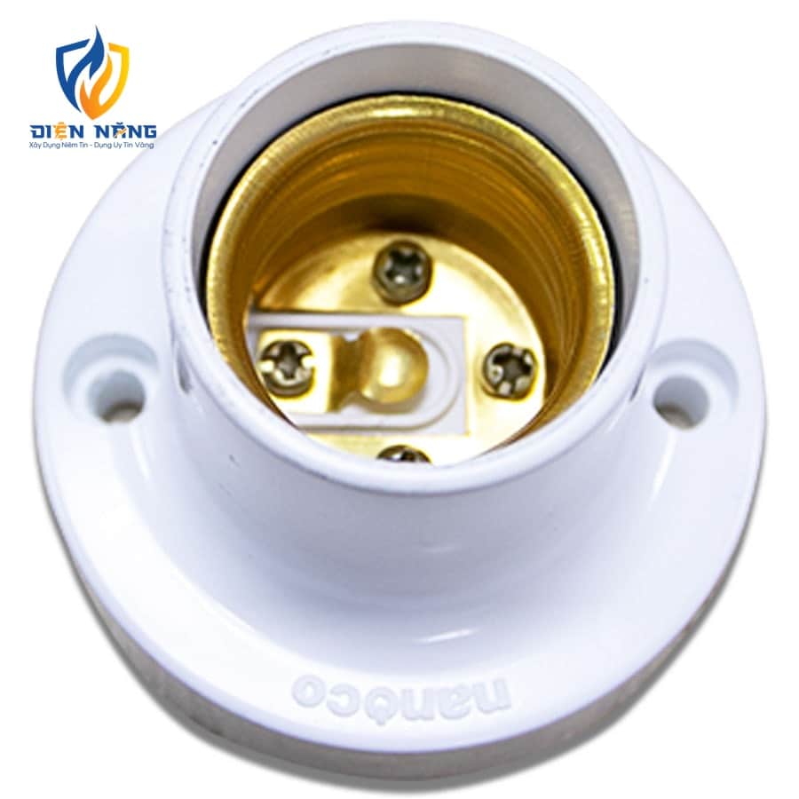 Đui đèn E27 loại 90 độ, màu trắng