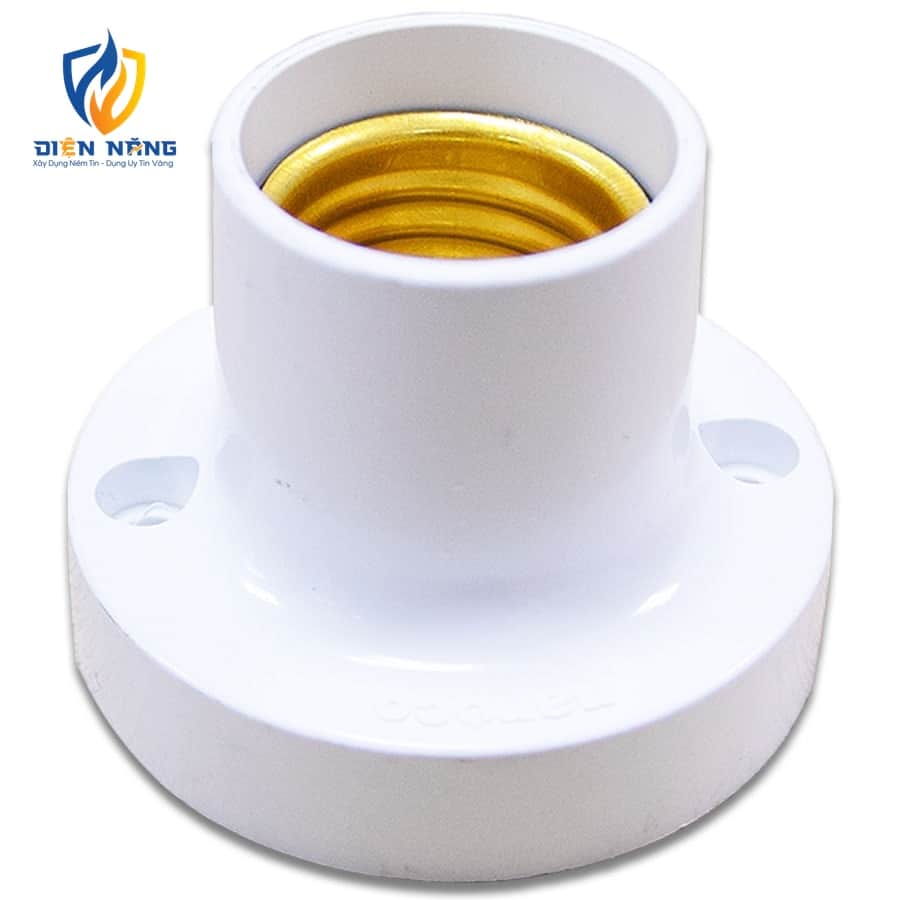 Đui đèn E27 loại 90 độ, màu trắng - anh 5