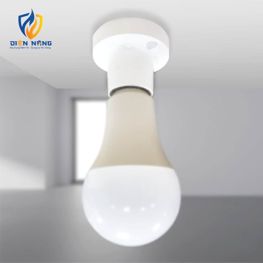 Đui đèn E27 loại 90 độ, màu trắng - anh 3