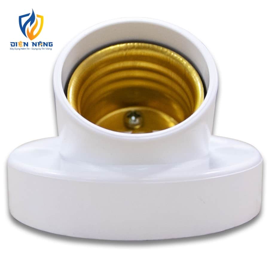 Đui đèn E27 loại 45 độ, màu trắng - anh 5
