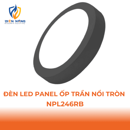 Đèn Panel LED đen, tròn 24W 6500K