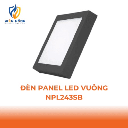 Đèn Panel LED đen, vuông 24W 3000K