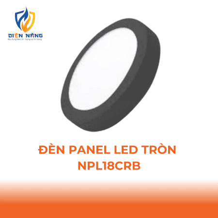 Đèn Panel LED đen, tròn 18W đổi màu