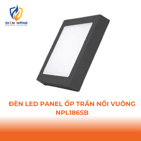 Đèn Panel LED đen, vuông 18W 6500K