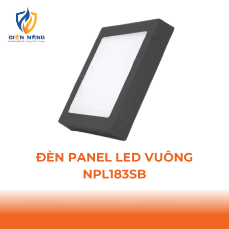 Đèn Panel LED đen, vuông 18W 3000K
