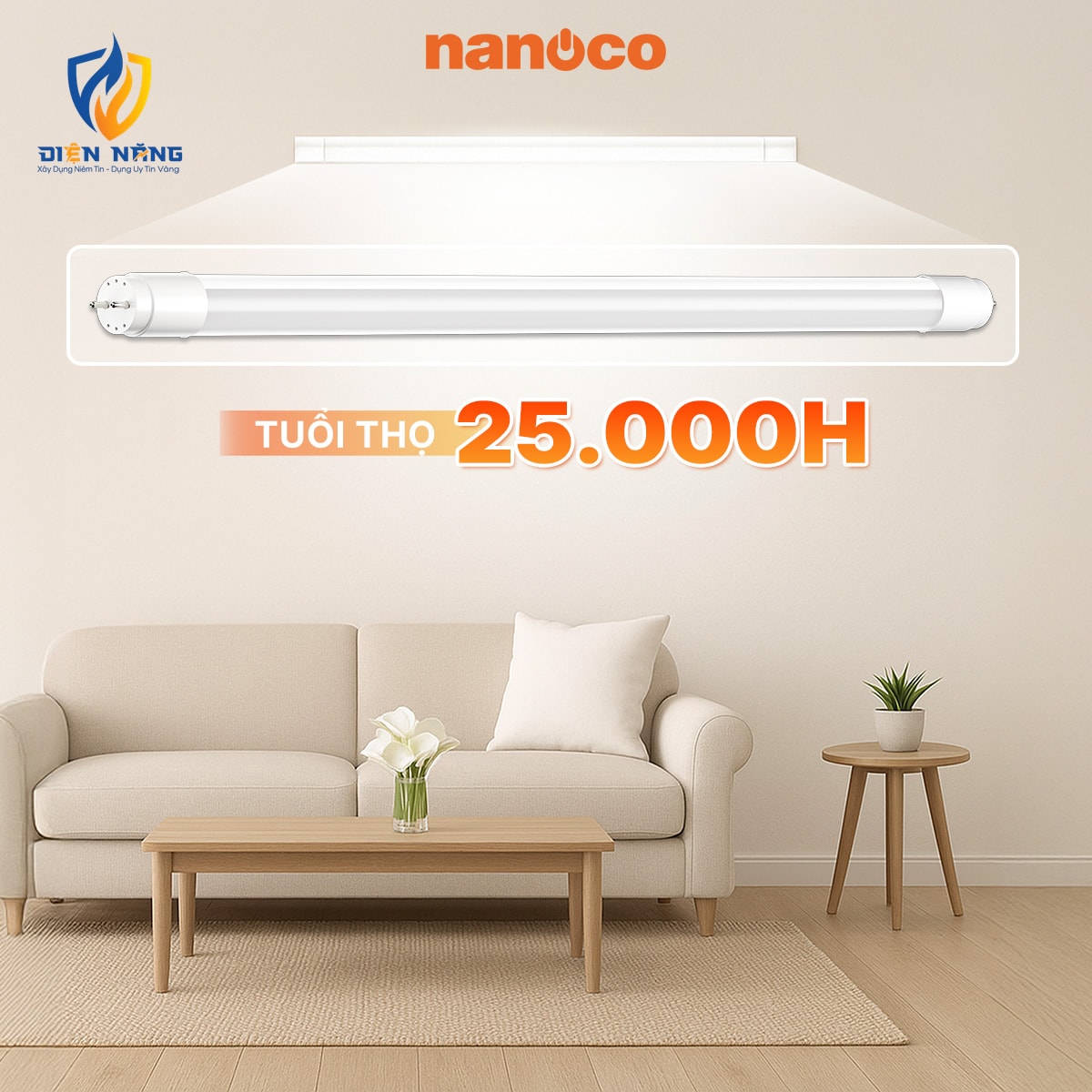Bóng đèn LED Tuýp T8 thủy tinh bọc nhựa Nanoco - Lite Series - anh 4