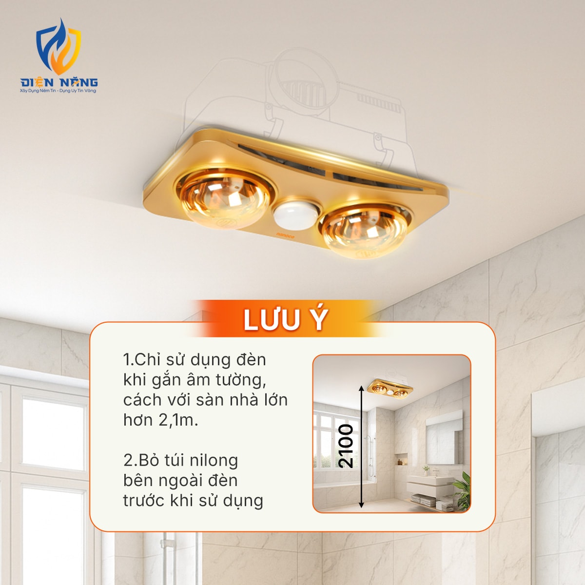 Đèn sưởi âm trần Nanoco - anh 6