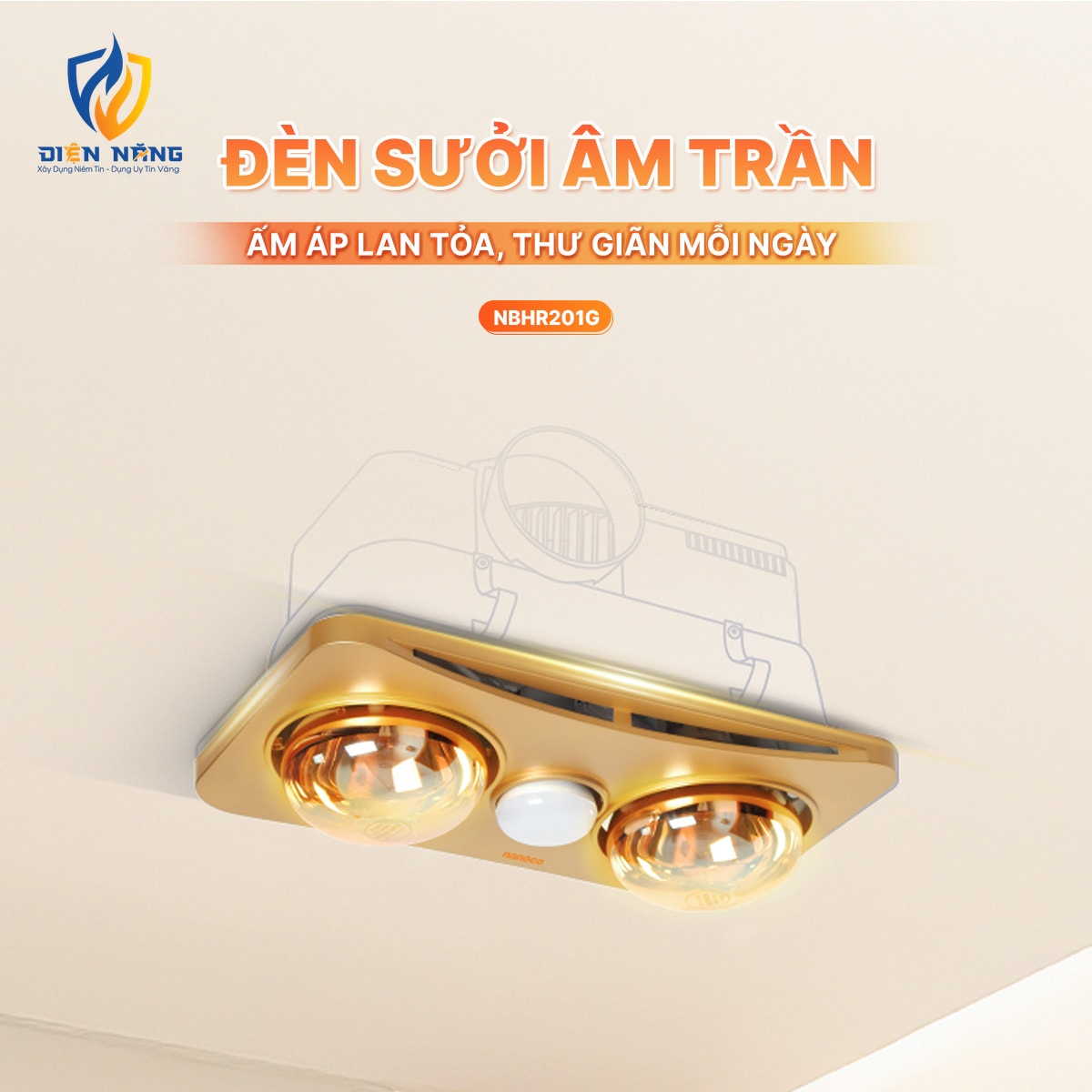 Đèn sưởi âm trần Nanoco - anh 3