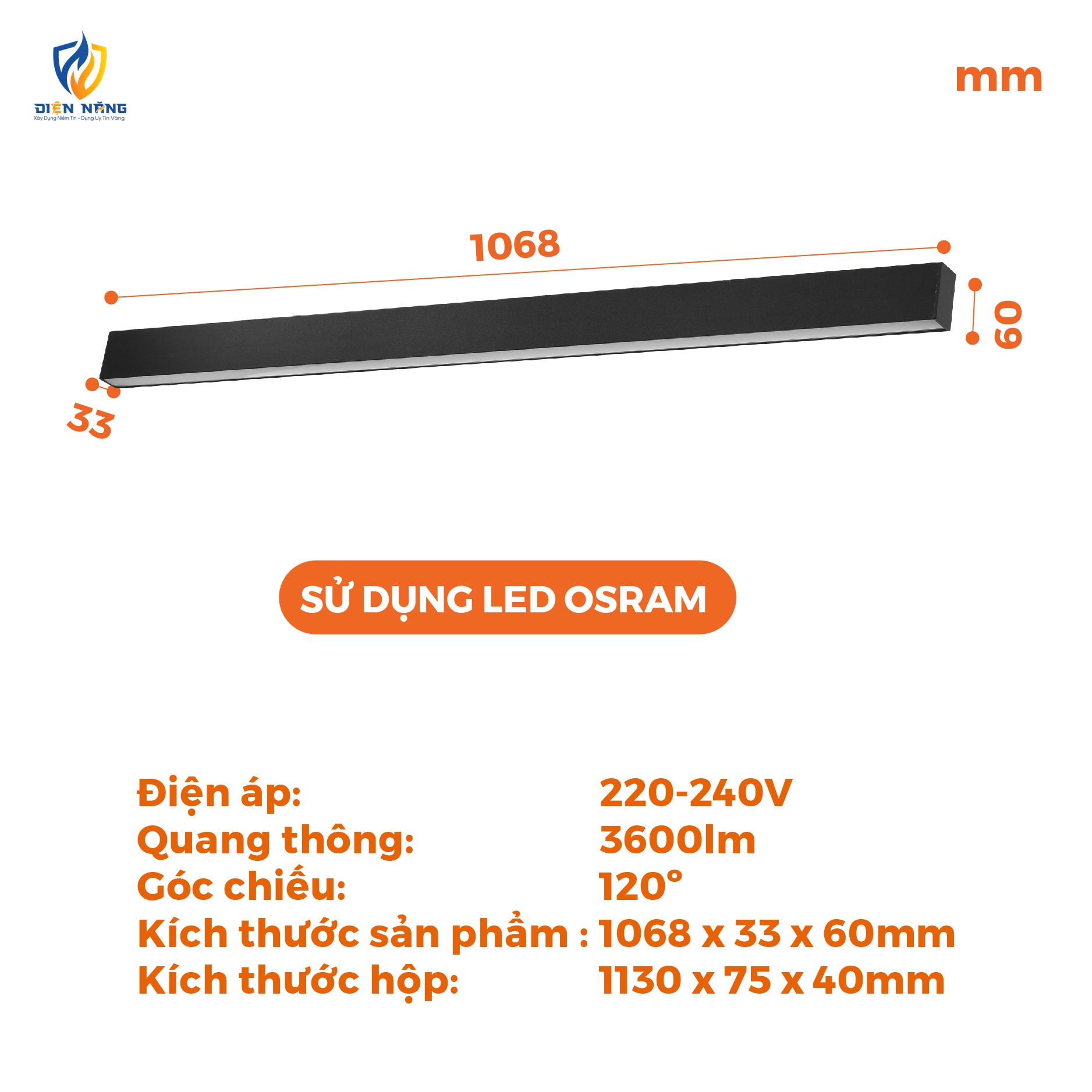 Đèn LED thả trần Linear Nanoco - anh 3