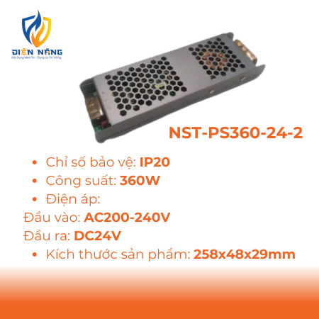 Phụ kiện bộ nguồn LED dây DC24V Nanoco - anh 2