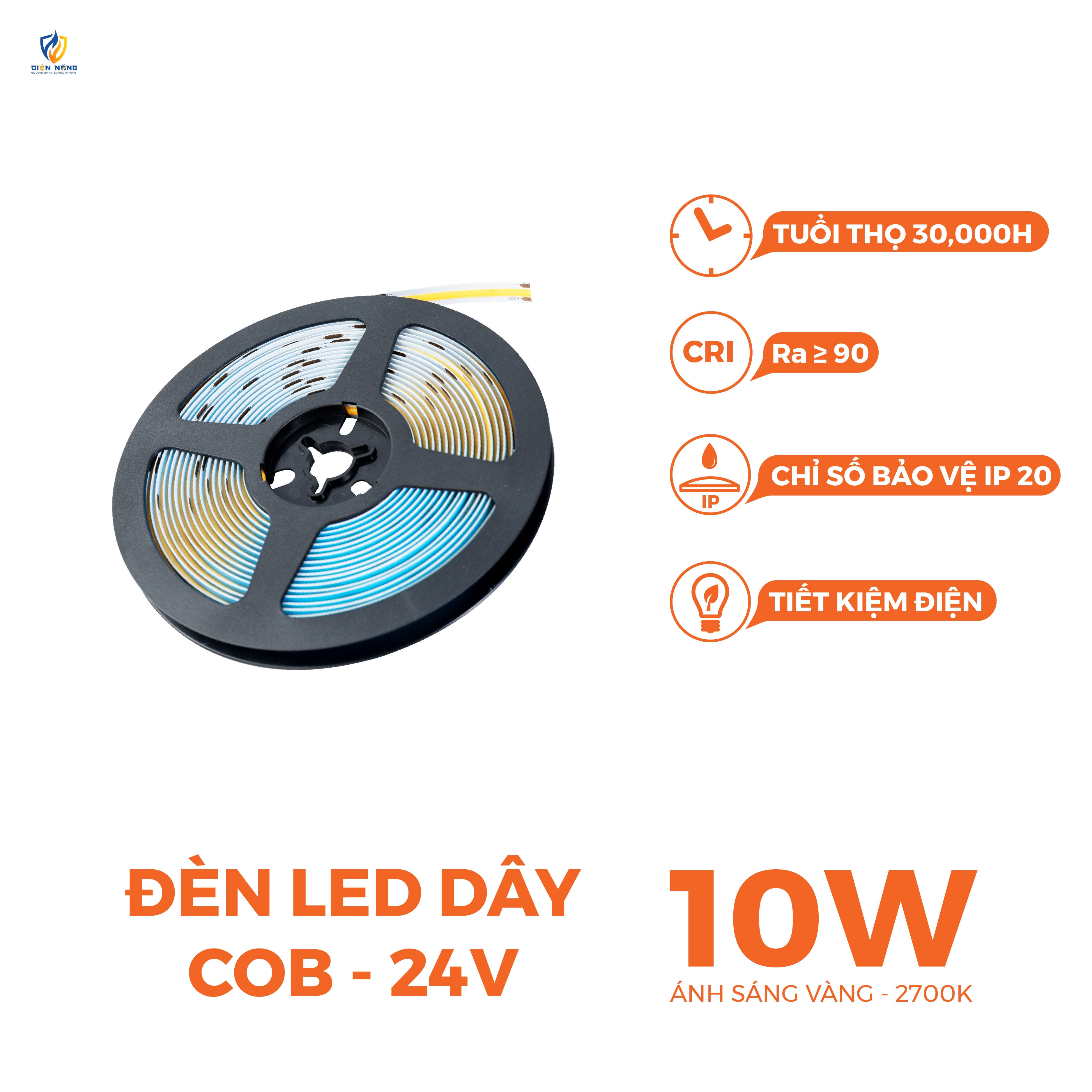 Đèn LED dây COB DC24V 320P Nanoco - anh 2
