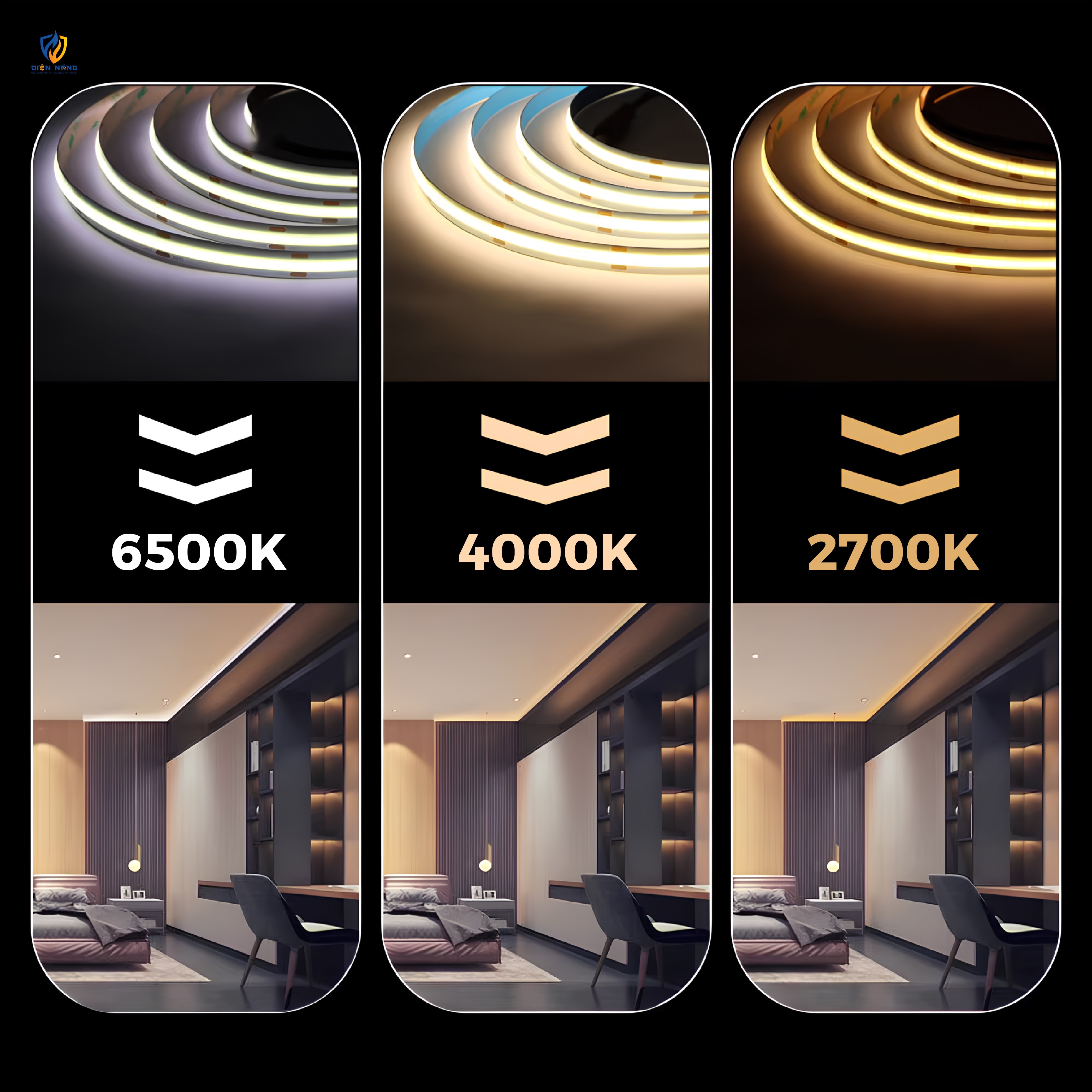 Đèn LED dây COB DC24V 320P Nanoco - anh 3