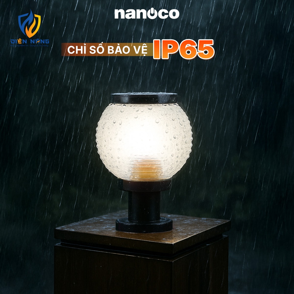 Đèn solar sân vườn IP65 Outdoor Nanoco - anh 5