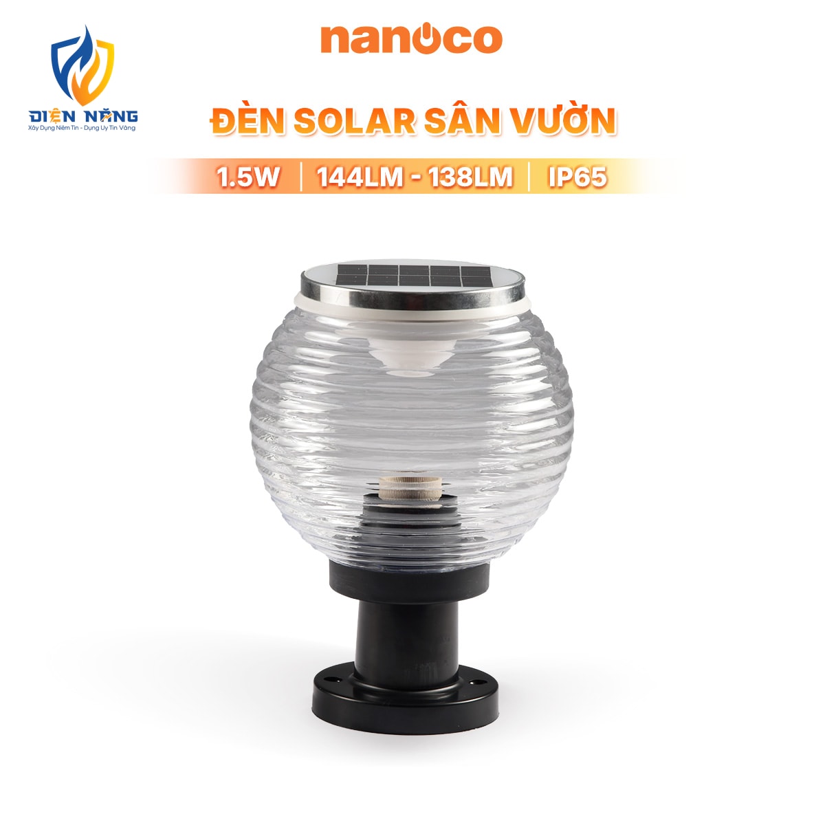 Đèn solar sân vườn IP65 Outdoor Nanoco - anh 2