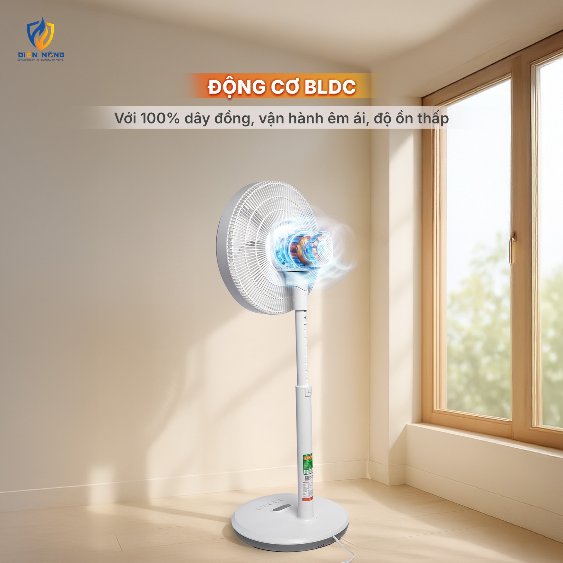 Quạt đứng nanoco, động cơ BLDC, NEF1499 - anh 3