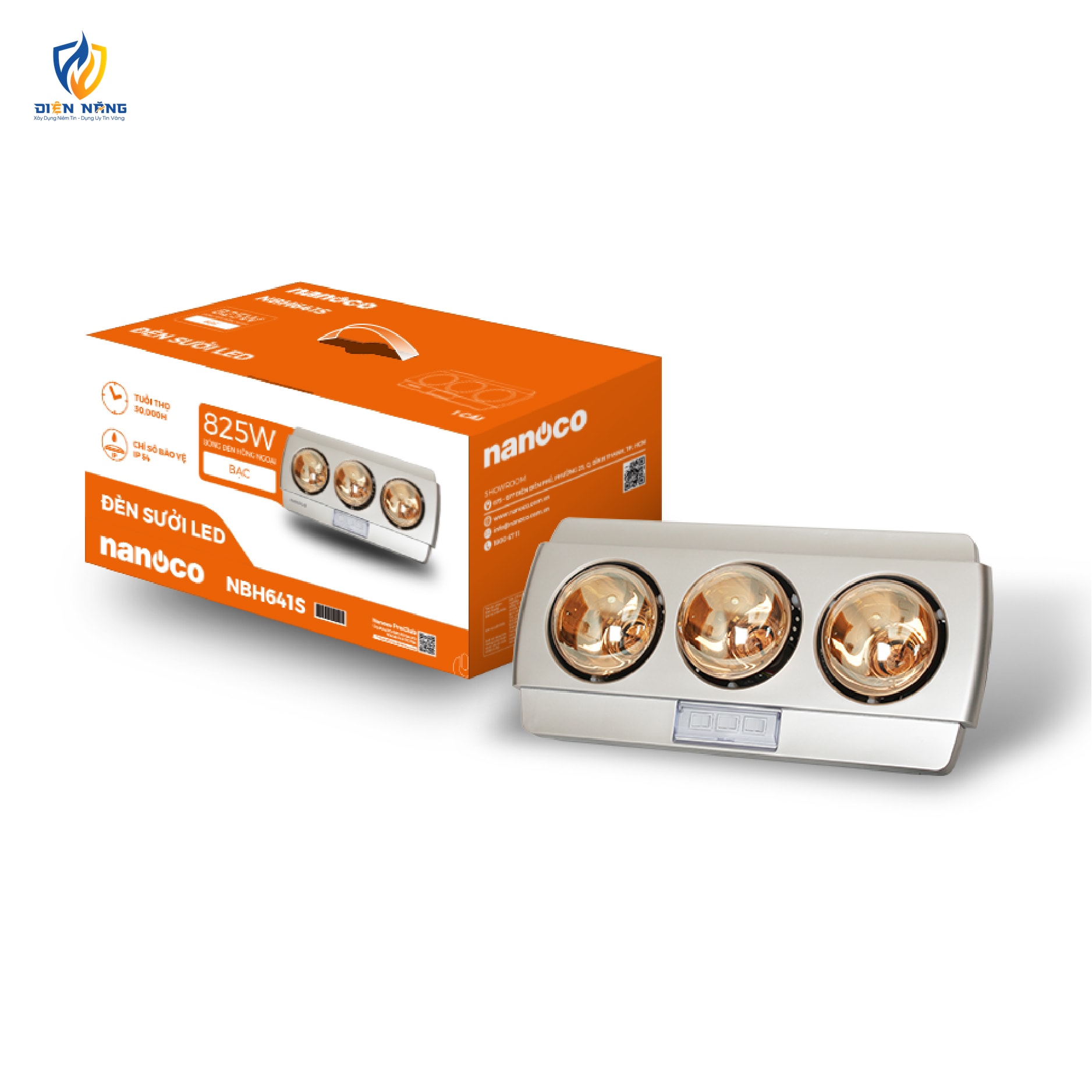 Đèn sưởi treo tường Nanoco - anh 3