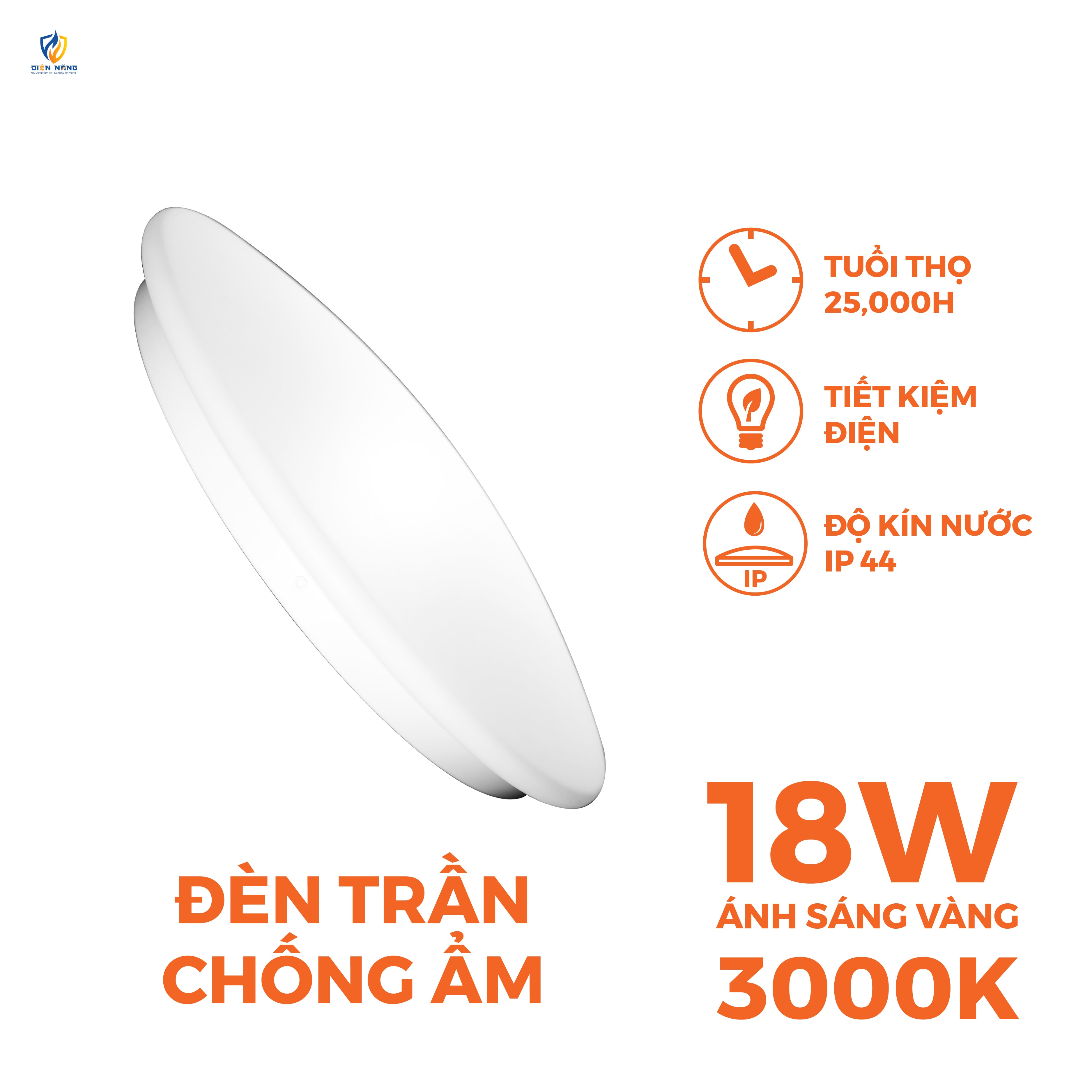 Đèn trần chống ẩm Nanoco IP44 - anh 2