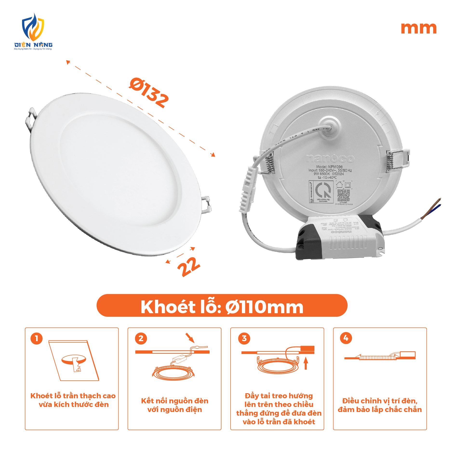 Đèn Slim Panel Nanoco - Mira series - anh 6