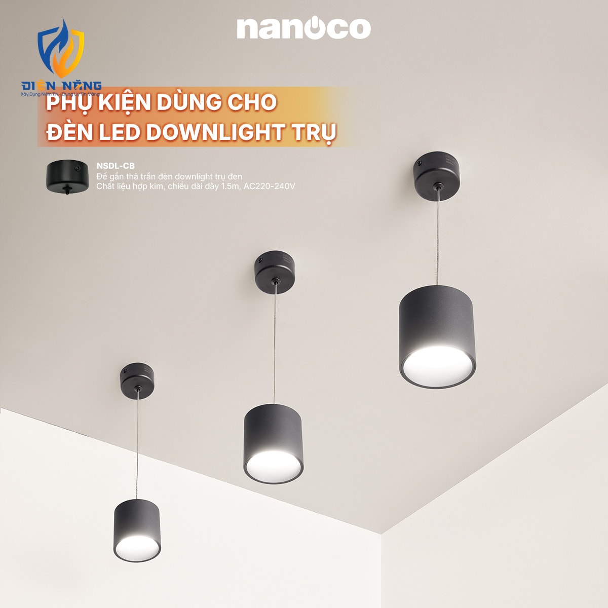 Đèn LED Downlight trụ Nanoco - anh 5