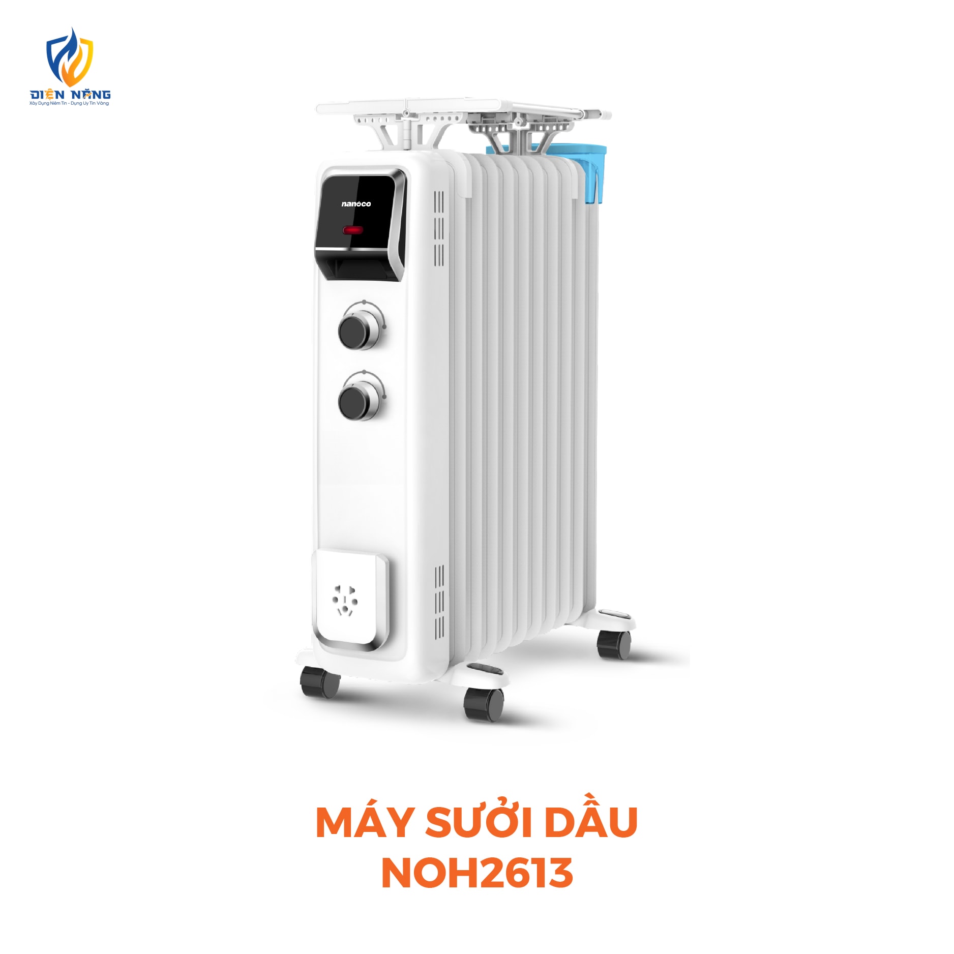 Máy sưởi dầu 2600W, 13 thanh nhiệt, nút vặn - anh 2
