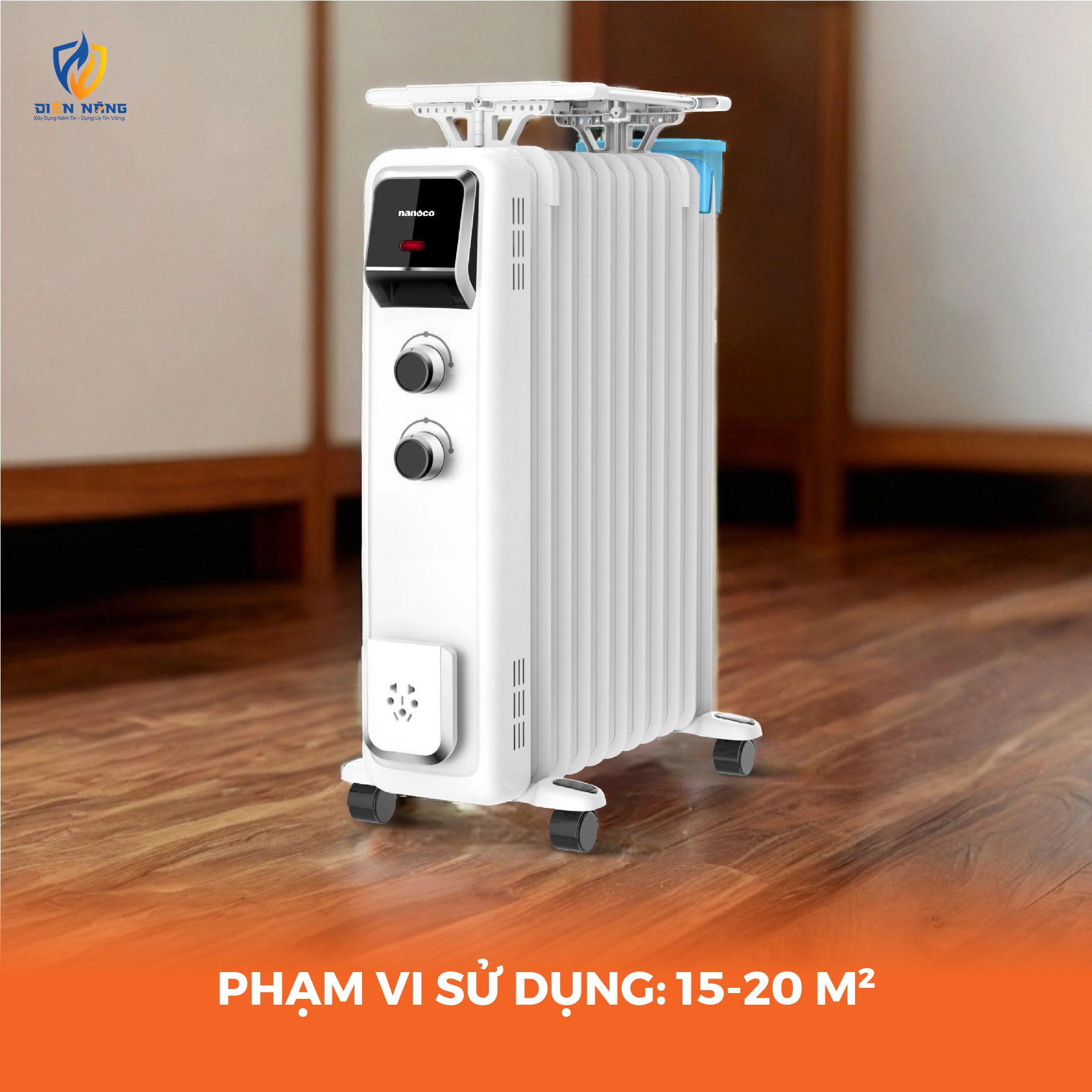 Máy sưởi dầu 2600W, 13 thanh nhiệt, nút vặn - anh 5