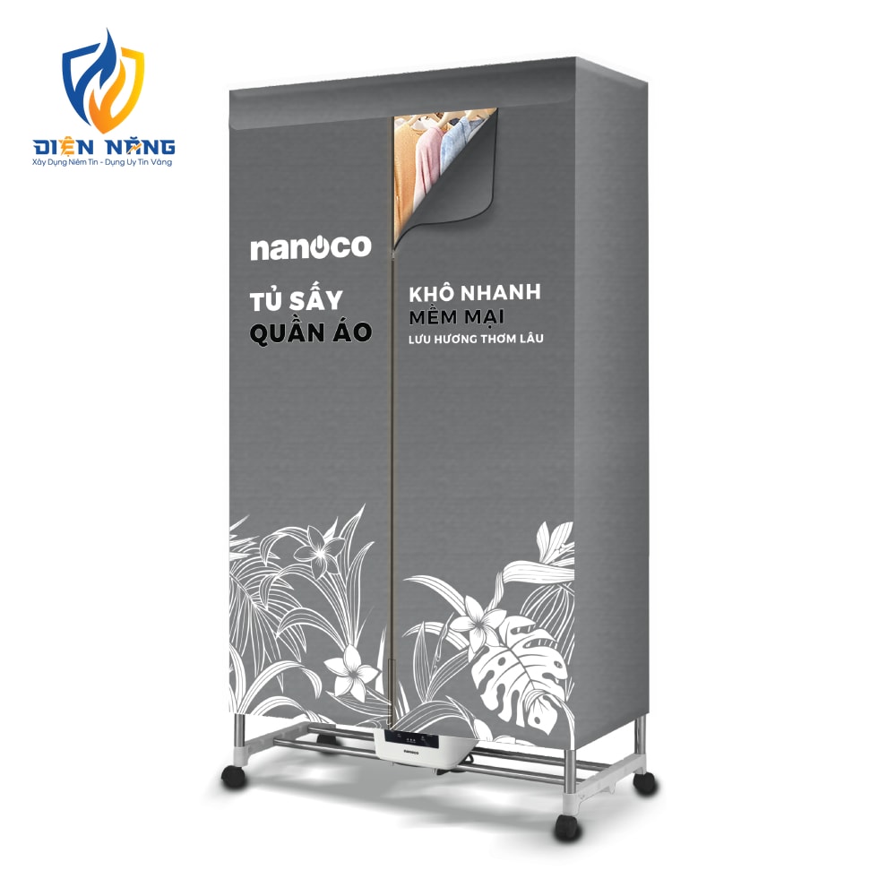 Tủ sấy quần áo 2000W, điều khiển cảm ứng - remote