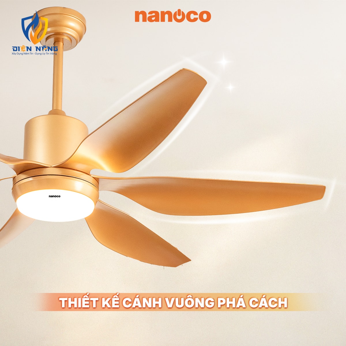Quạt trần 6 cánh - Đèn Led - anh 3