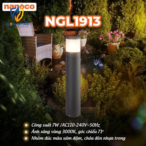 Đèn LED sân vườn lắp nổi tròn Outdoor Nanoco - anh 2