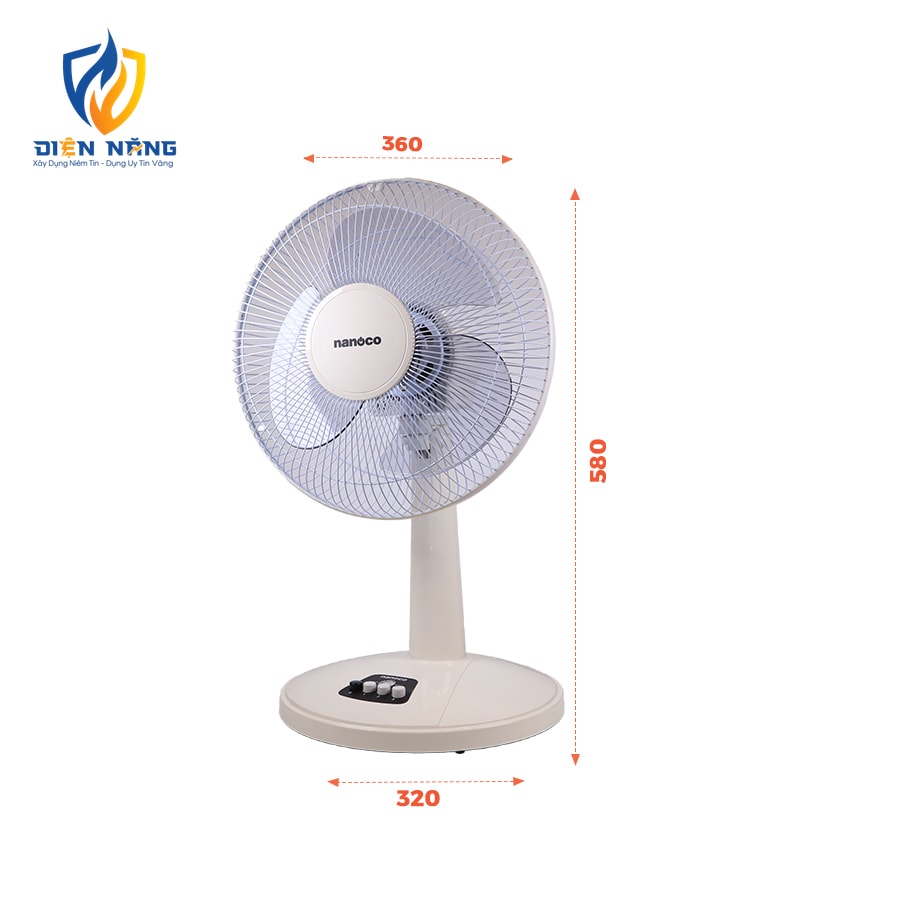 Quạt bàn Nanoco, 30W, NTF1209