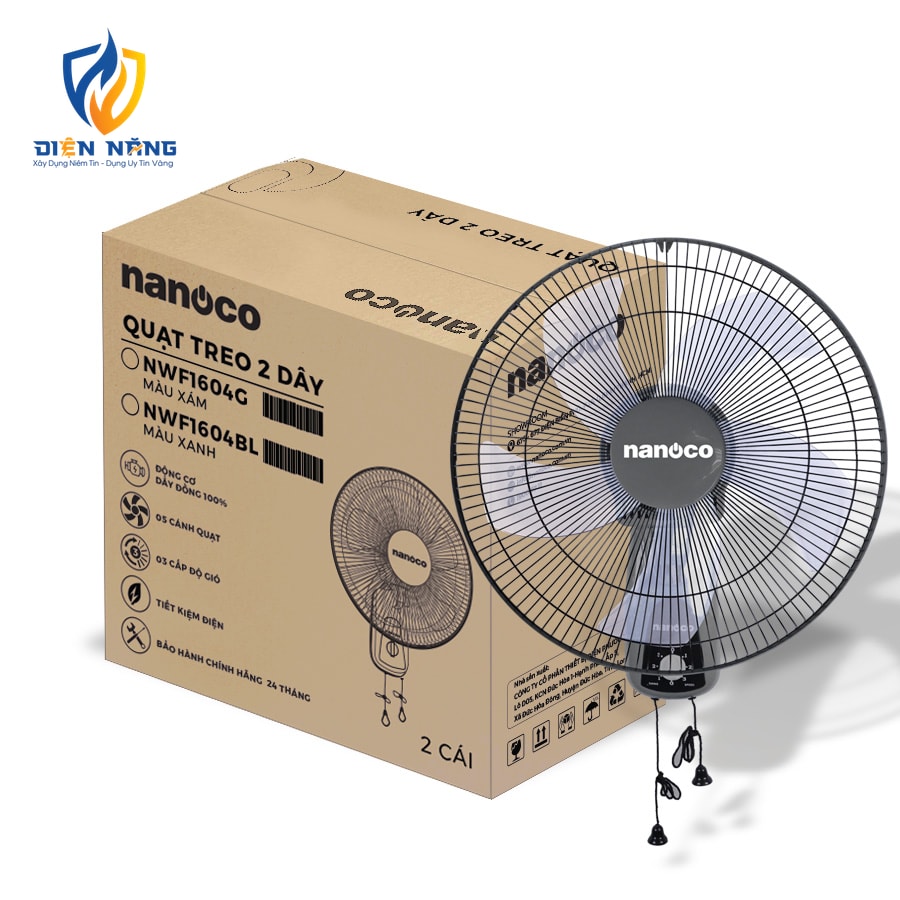 Quạt treo tường nanoco, NWF1604 - anh 3