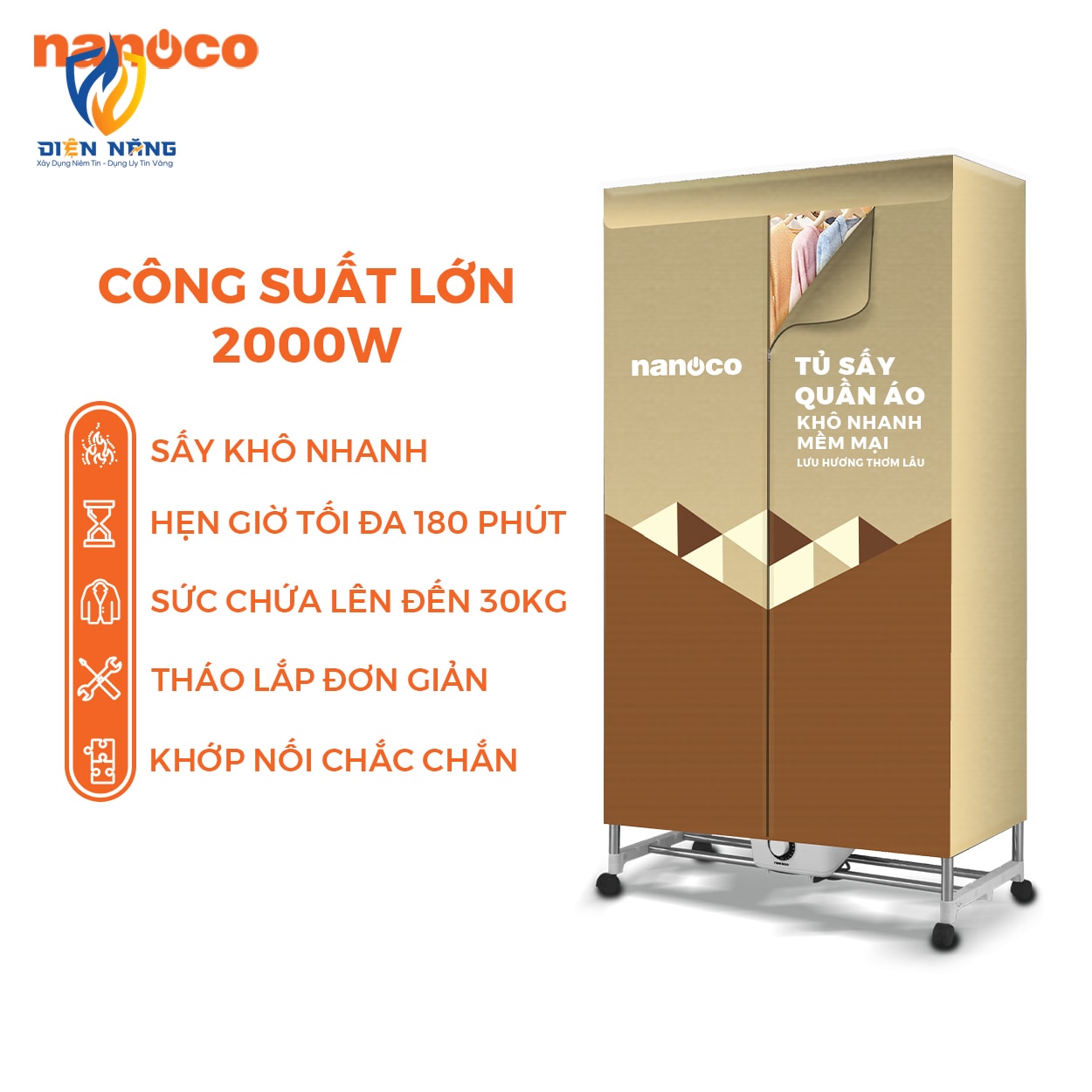 Tủ sấy quần áo 2000W - anh 3