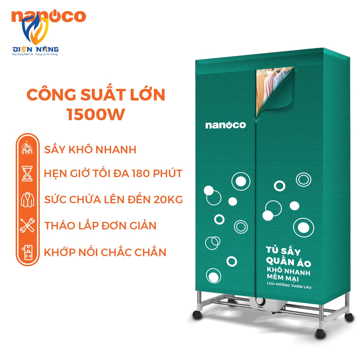 Tủ sấy quần áo 1500W - anh 2