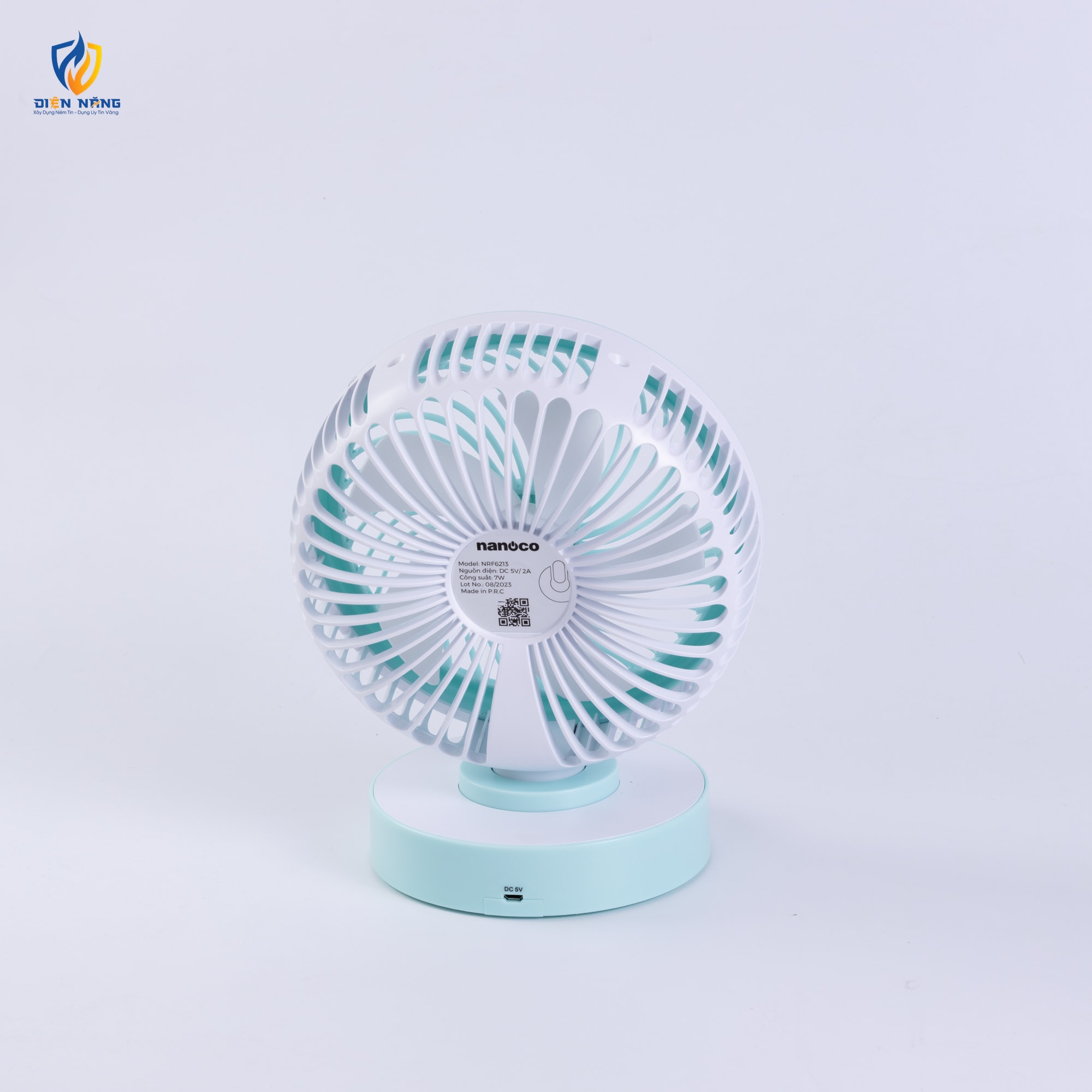 Quạt sạc 6inch, có xoay, NRF6213 - anh 5