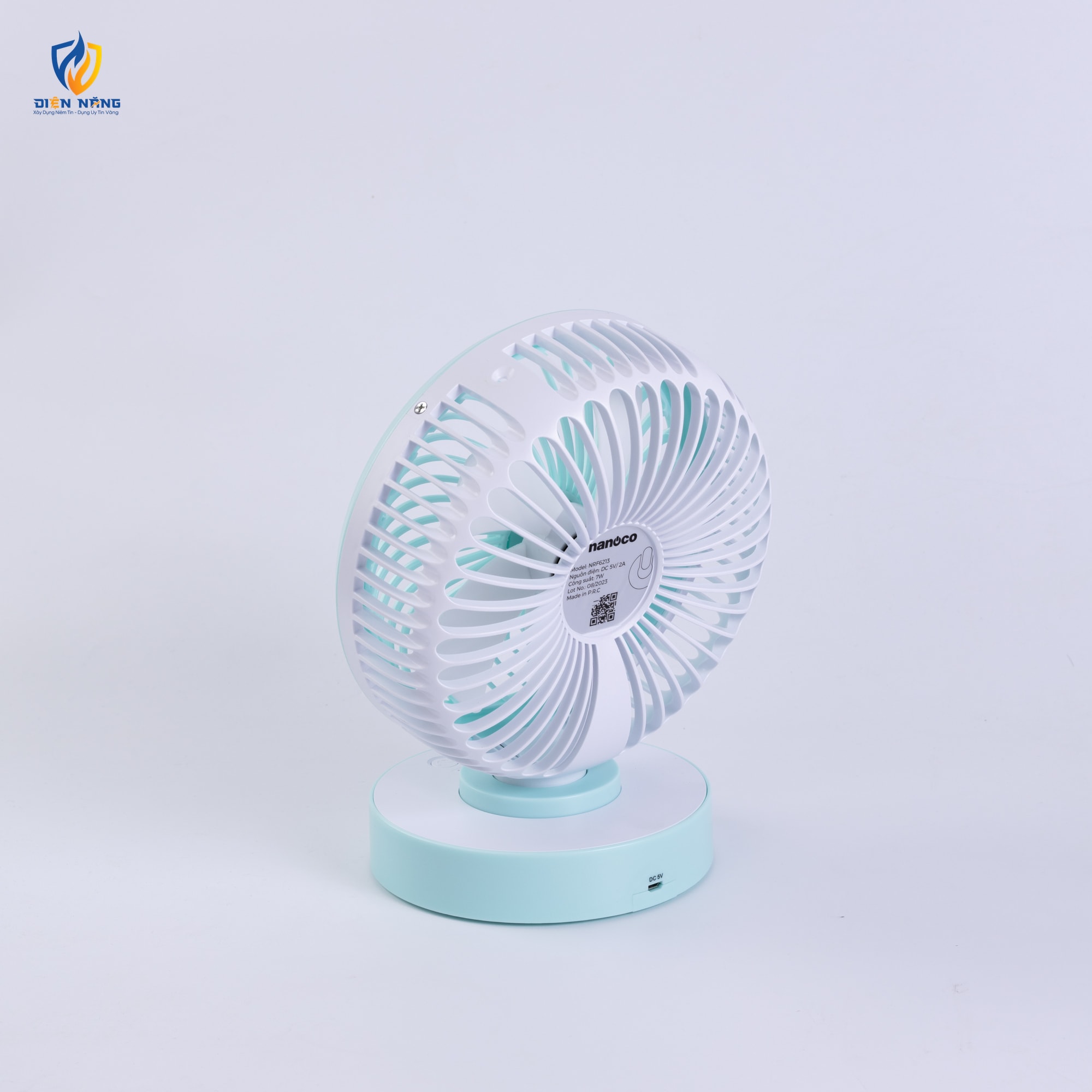 Quạt sạc 6inch, có xoay, NRF6213 - anh 4