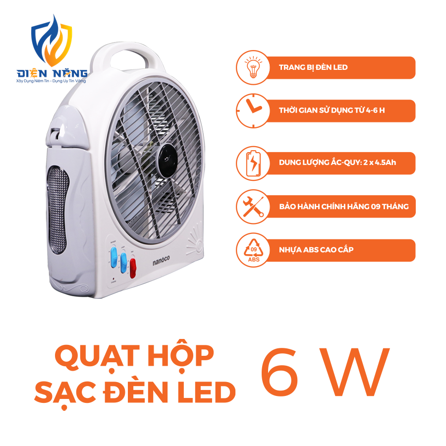 Quạt sạc hộp 12inch
