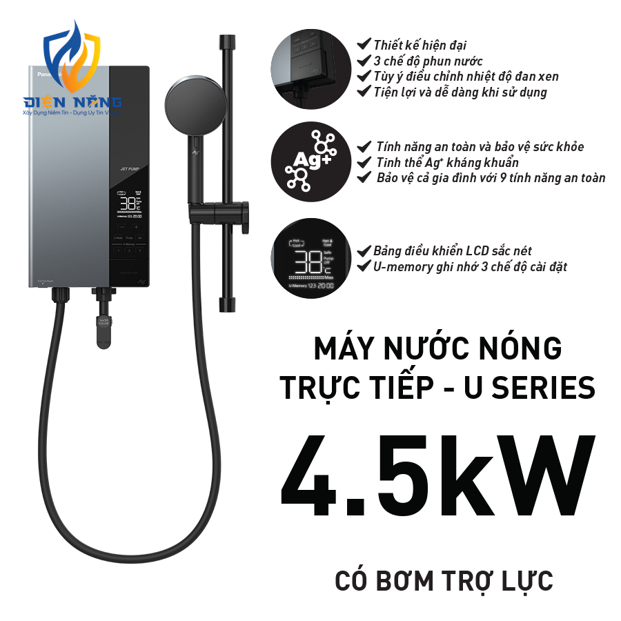 Máy nước nóng Panasonic DH-4UD/4UDP - anh 3