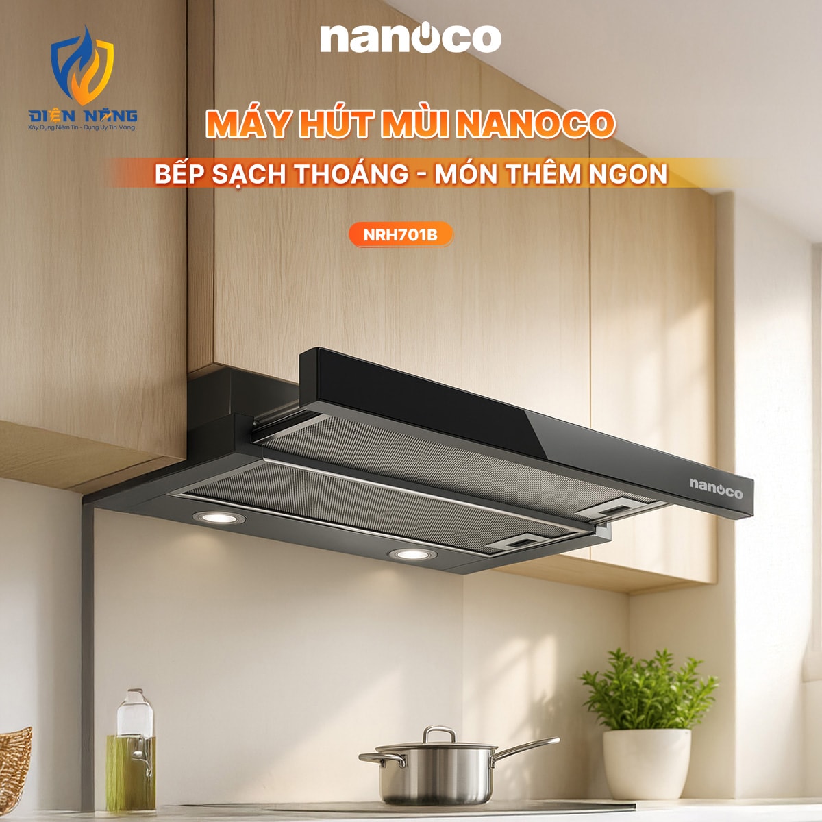Hút mùi âm tủ, 70 cm, hút mùi NRH701B - anh 2