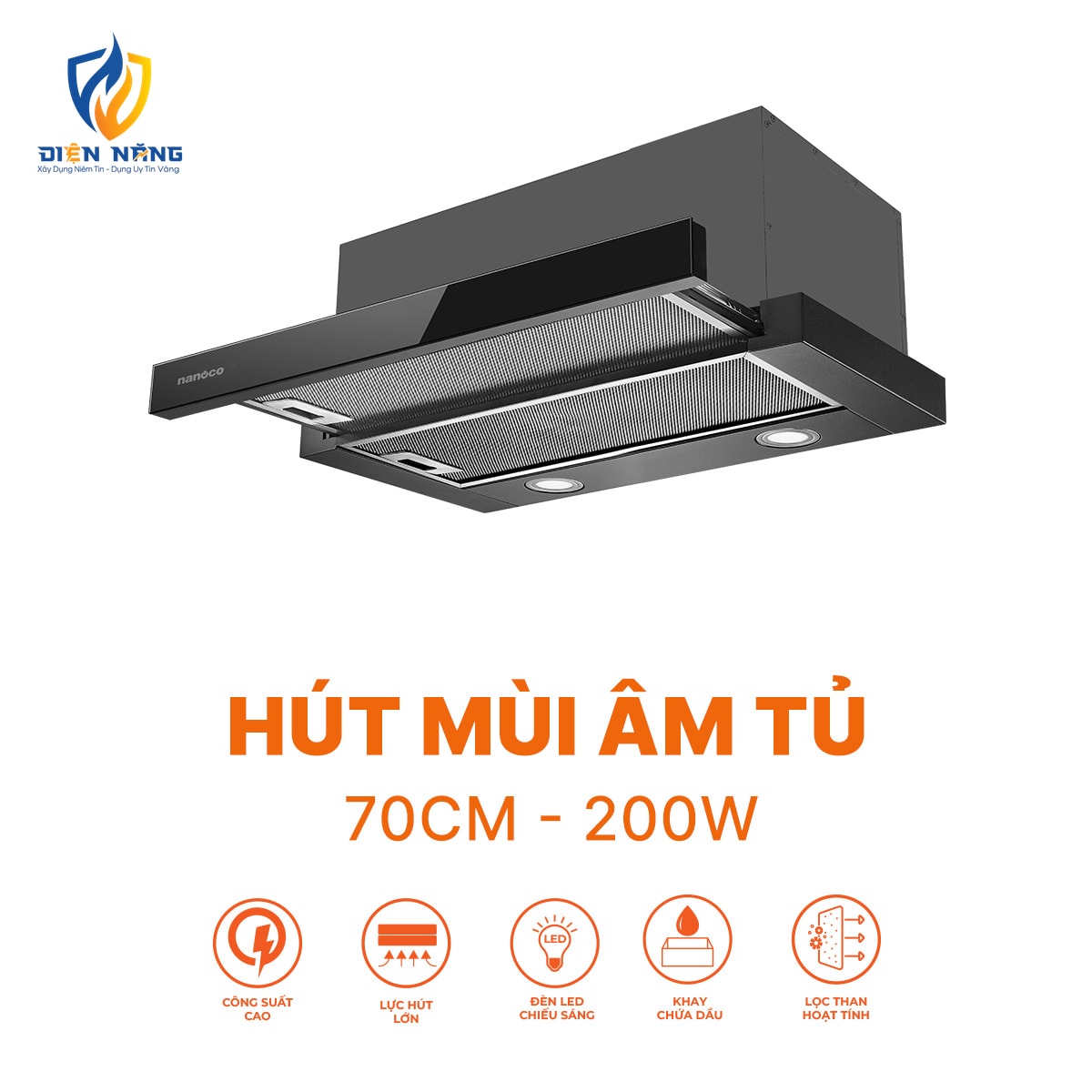 Hút mùi âm tủ, 70 cm, hút mùi NRH701B - anh 3