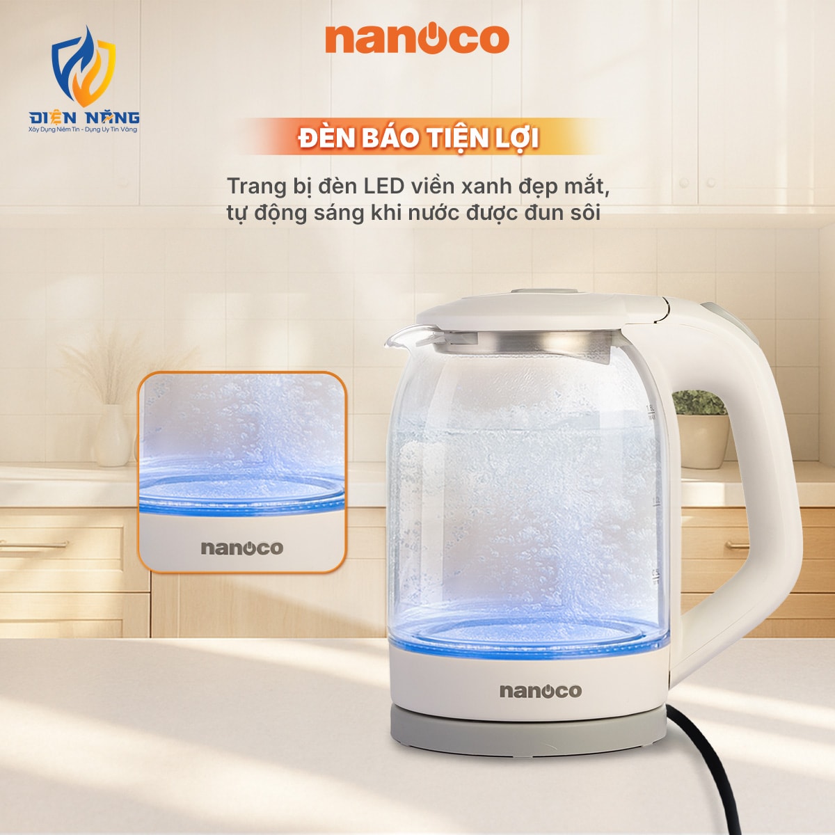 Bình đun siêu tốc thủy tinh 1.8L trắng - anh 5