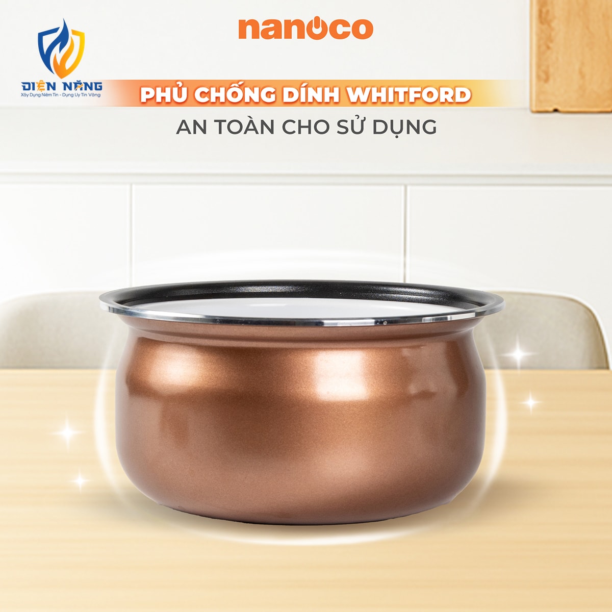 Nồi cơm điện, 1.2L, màu trắng - anh 4